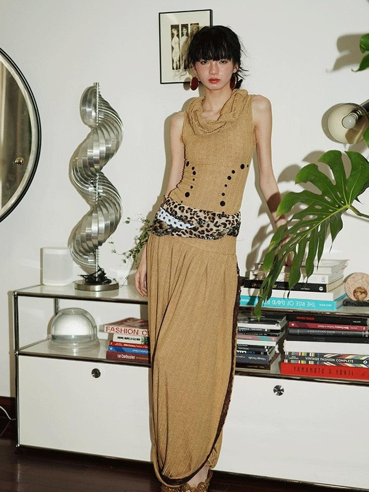badtaste Western French Tailored Asymmetric Pleated Low Waist Women's Lace Maxi Skirts