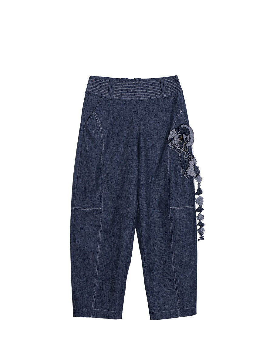 badtaste_Western_Handcrafted_Floral_Embroidery_Women's_Cotton_Linen_Baggy_Jeans_907972658450_MISSTT