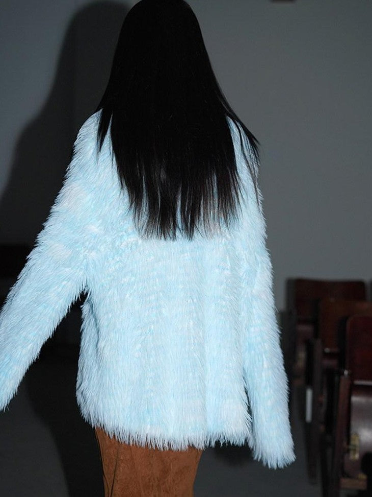 badtaste Western Knit Plush Slouch Turtleneck Oversized Women's Thick Sweaters