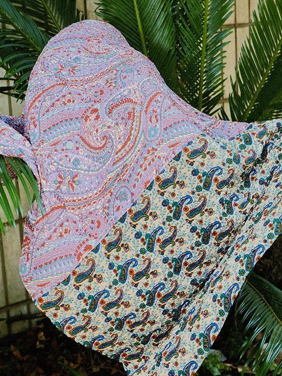 badtaste Western Paisley Colorblock Vintage Multifunctional Women's Square Headdresses