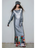 badtaste_Western_Patchwork_Lace_Loose_Long_Sleeve_Women's_Silver_Foil_Casual_Maxi_Dresses_861057285959_MISSTT