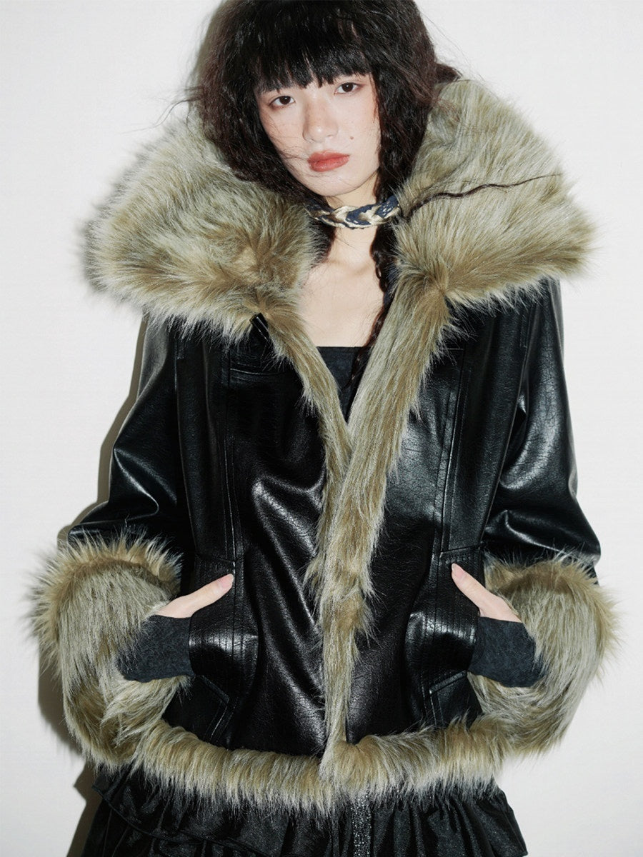 badtaste_Western_Patchwork_Textured_Fur_Collar_Women's_Other_Material_Leather_Jackets_850666600375_MISSTT