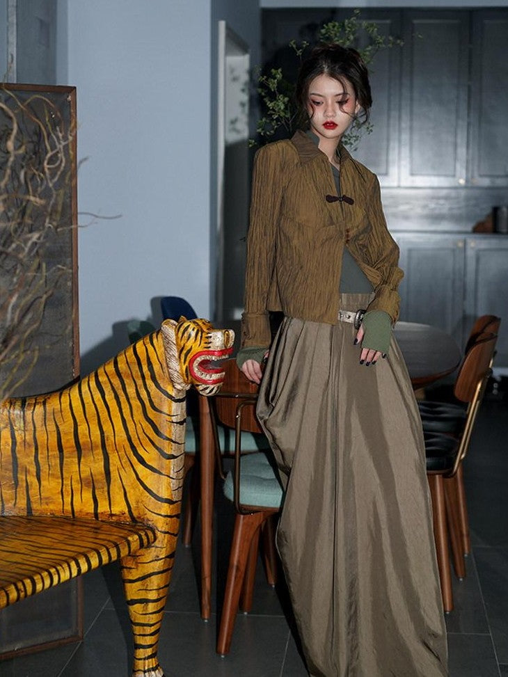 badtaste Western Patchwork Three Tone Long Sleeve Women's Heavyweight Casual Maxi Dresses