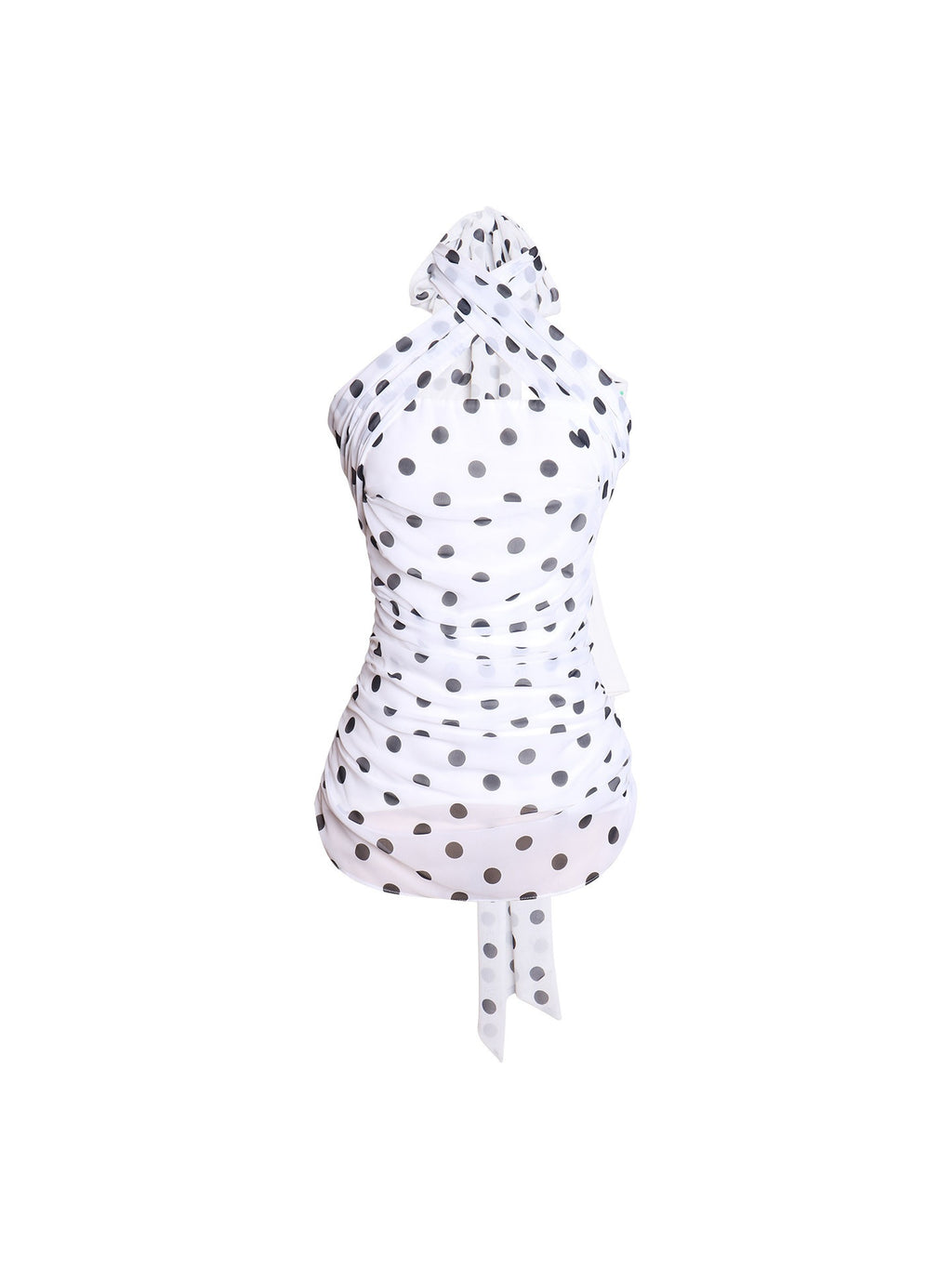 badtaste_Western_Retro_Colorblock_Polka_Dot_Tie_Back_Women's_Halter_Tops_937015337018_MISSTT