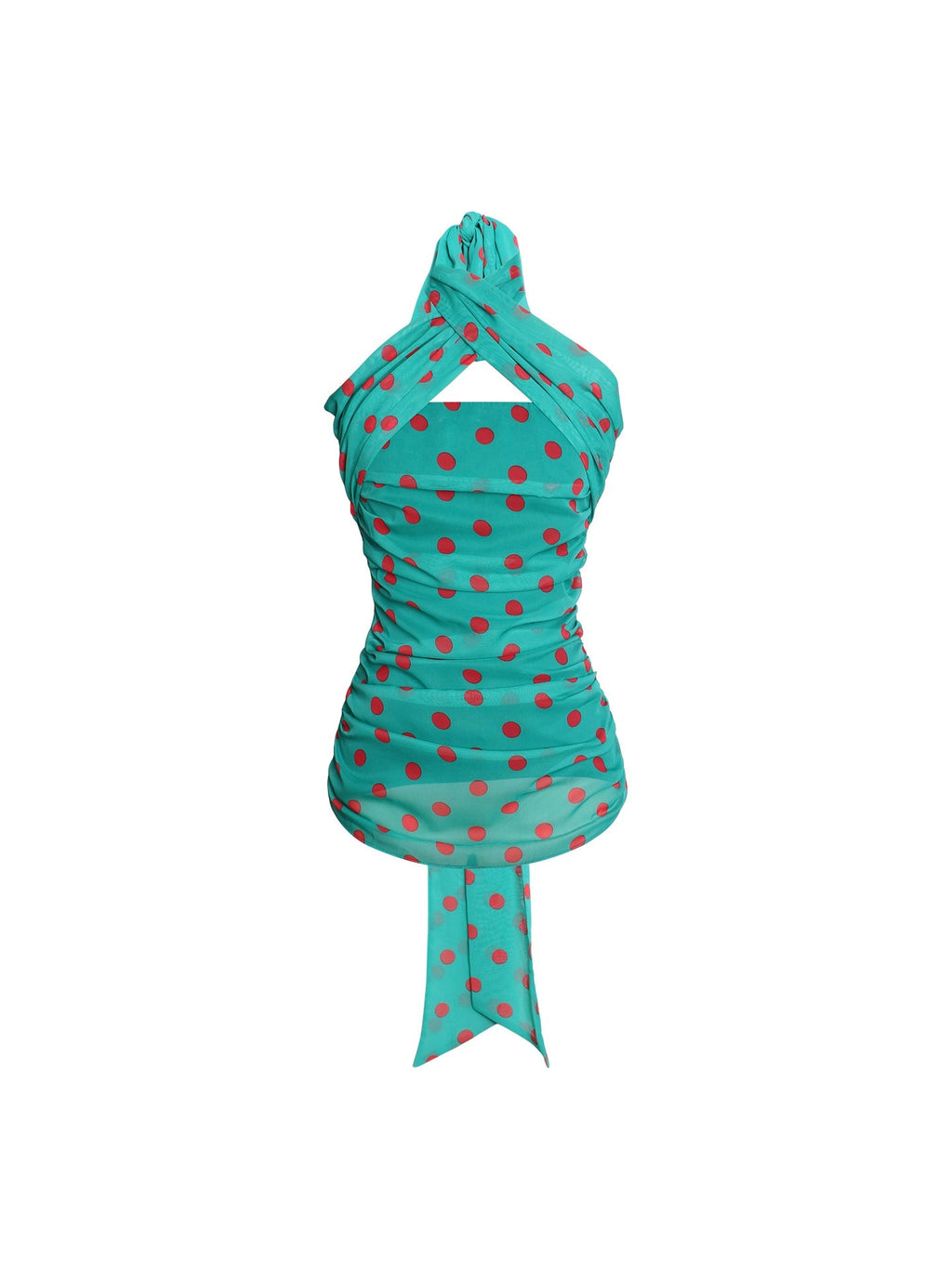 badtaste_Western_Retro_Colorblock_Polka_Dot_Tie_Back_Women's_Halter_Tops_937015337018_MISSTT