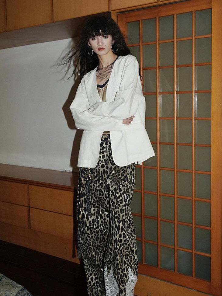 badtaste Western Retro Solid Original Loose Fit Heavyweight Women's Cotton Linen Blazers