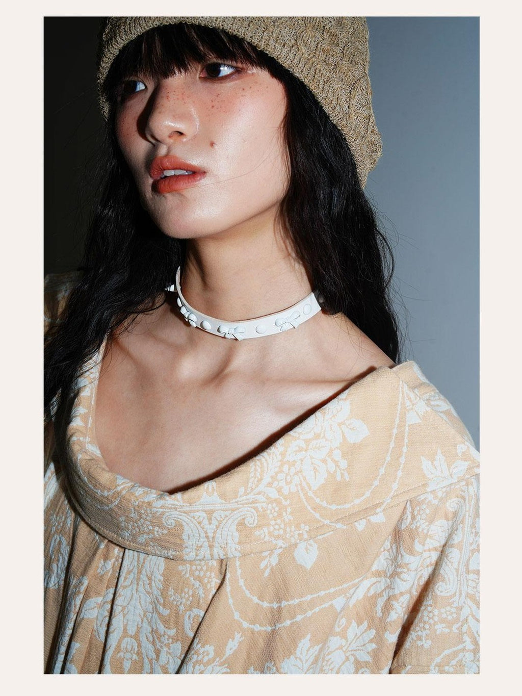 badtaste Western Reversible Floral Jacquard Gold Foil Women's Cotton Shirts