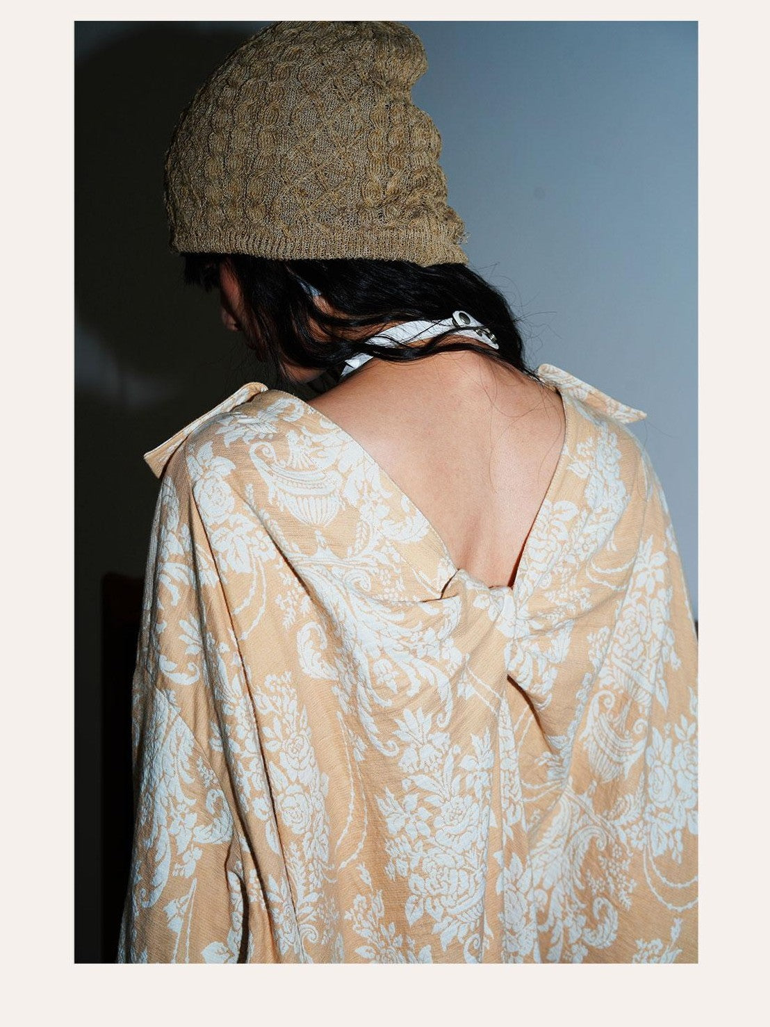 badtaste Western Reversible Floral Jacquard Gold Foil Women's Cotton Shirts
