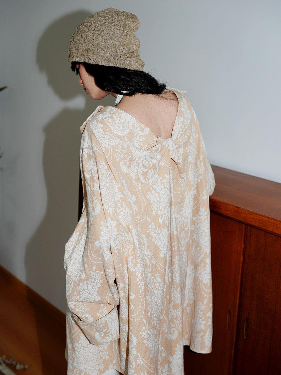 badtaste Western Reversible Floral Jacquard Gold Foil Women's Cotton Shirts
