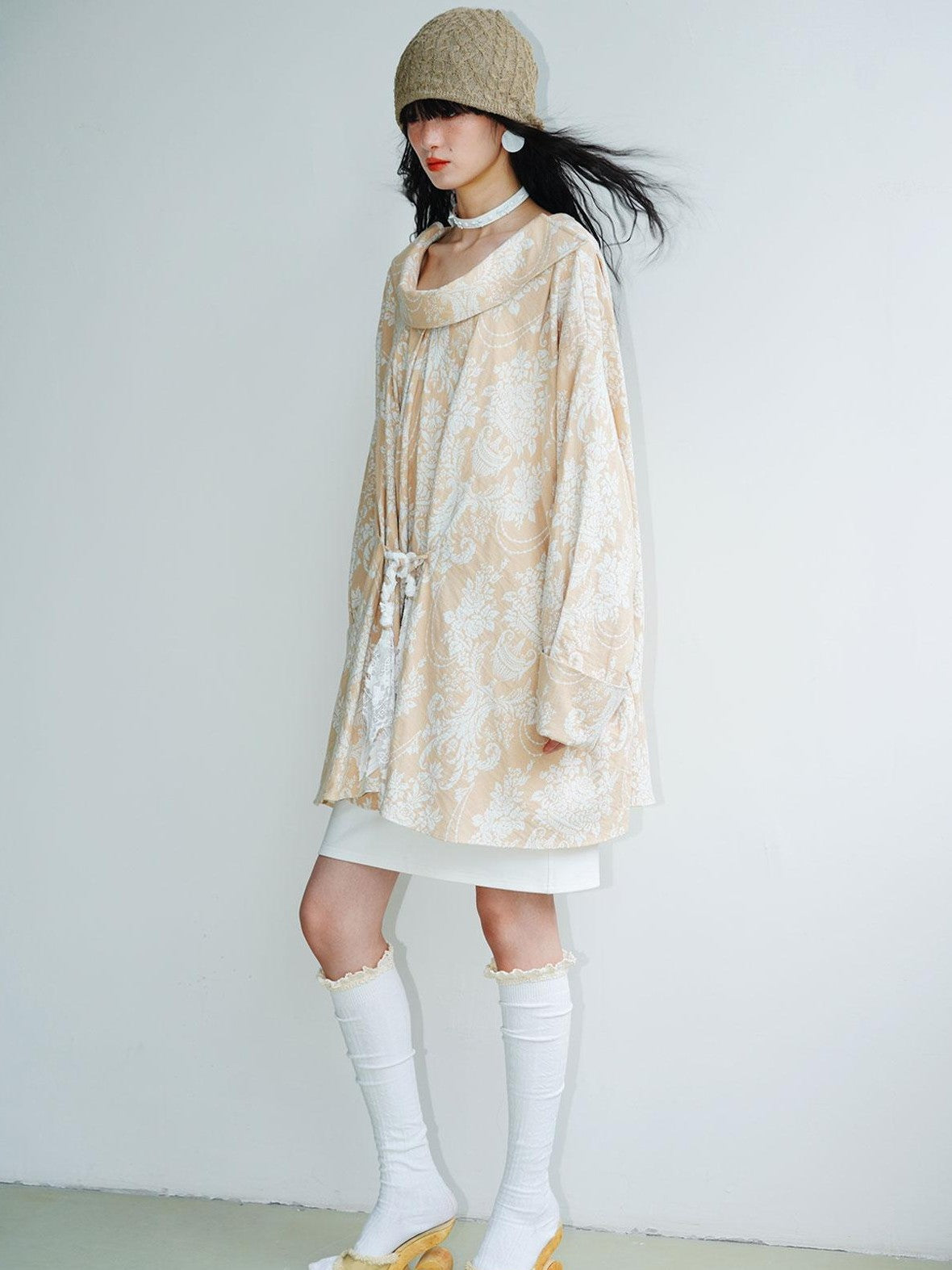 badtaste Western Reversible Floral Jacquard Gold Foil Women's Cotton Shirts