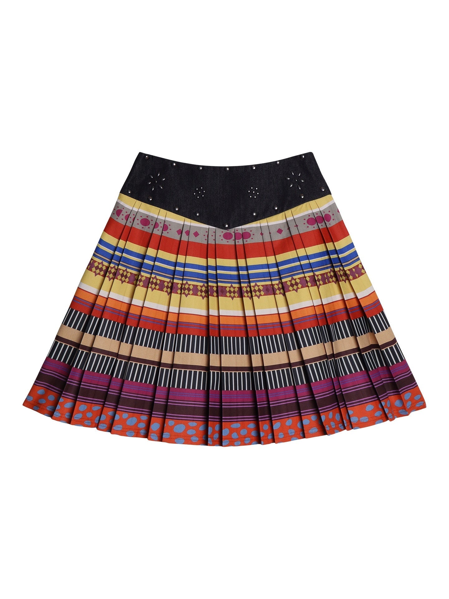 badtaste_Western_Rhinestone_Print_A_Line_Low_Waist_Women's_Denim_Pleated_Skirts_1056957574264_MISSTT