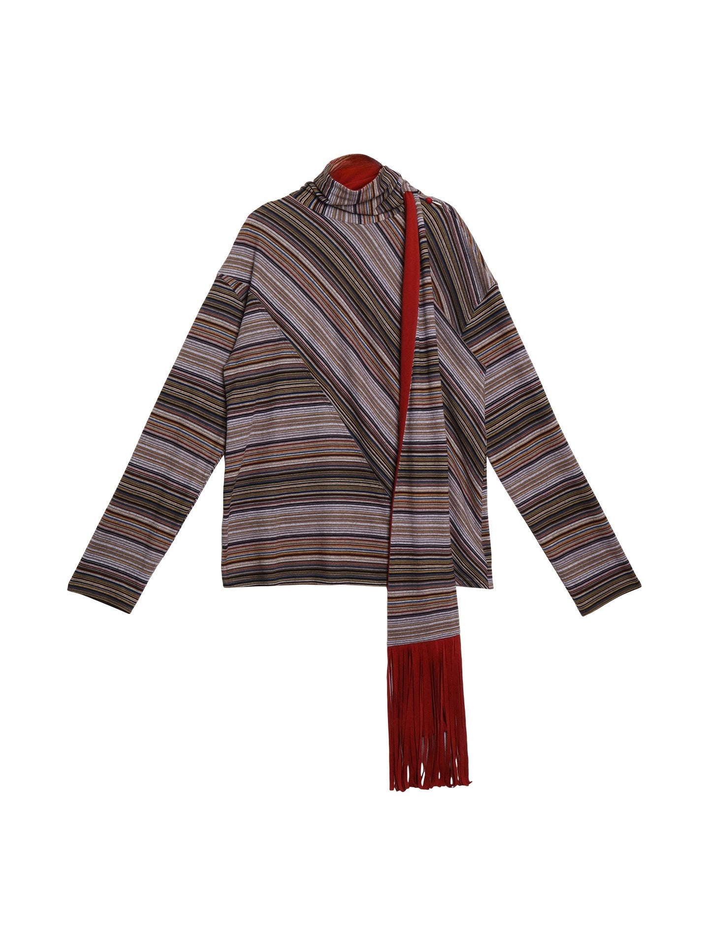 badtaste_Western_Scarf_Attached_Striped_Brushed_Loose_Women's_Long_Sleeve_T-shirts_1000938812904_MISSTT