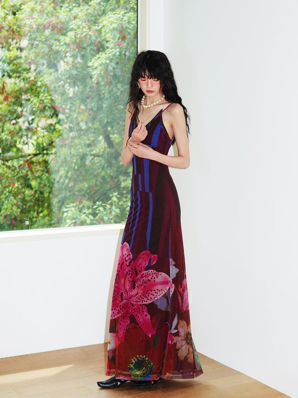badtaste Western Slim Fit Printed Faux Two Piece Women's Slip Maxi Dresses