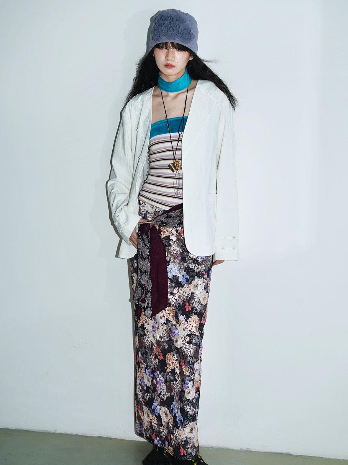 badtaste Western Solid Niche Loose Retro Heavyweight Women's Cotton Linen Blazers