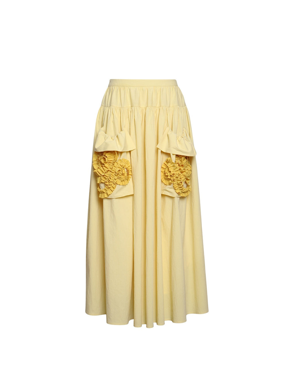 badtaste_Western_Solid_Pleated_3d_Rosette_Loose_A_Line_Women's_Maxi_Skirts_936013123176_MISSTT