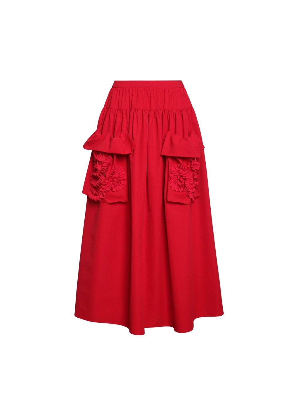 badtaste_Western_Solid_Pleated_3d_Rosette_Loose_A_Line_Women's_Maxi_Skirts_936013123176_MISSTT