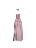 badtaste_Western_Striped_Halter_Colorblock_Faux_Two_Piece_Women's_Strapless_Maxi_Dresses_907971566545_MISSTT