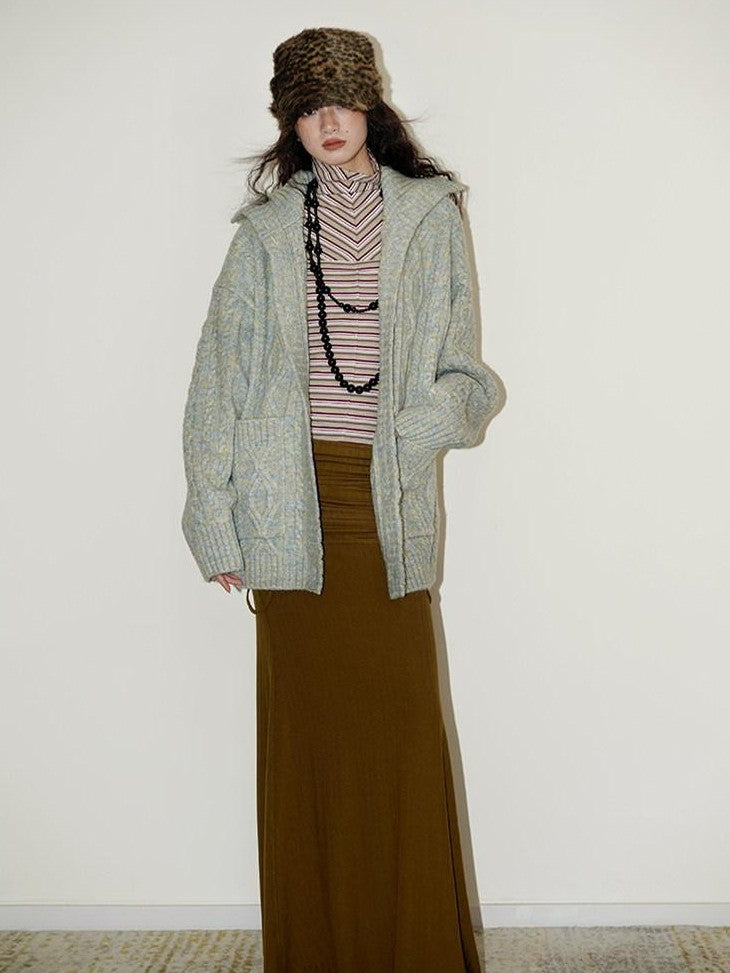 badtaste Western Striped Layered Vintage Long Sleeve Women's Casual Maxi Dresses