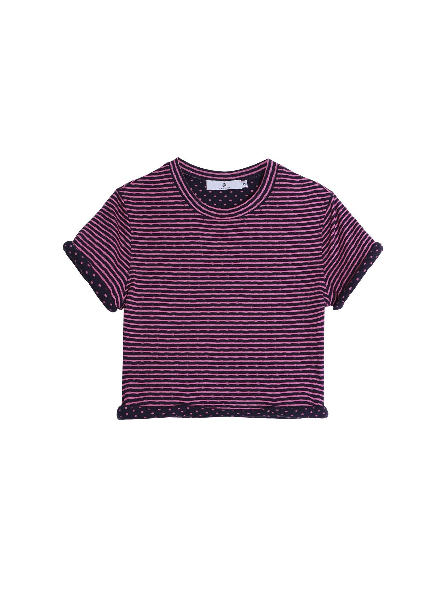badtaste_Western_Striped_Rolled_Hem_Layered_Women's_Cotton_Blend_Short_Sleeve_T-shirts_972463024684_MISSTT