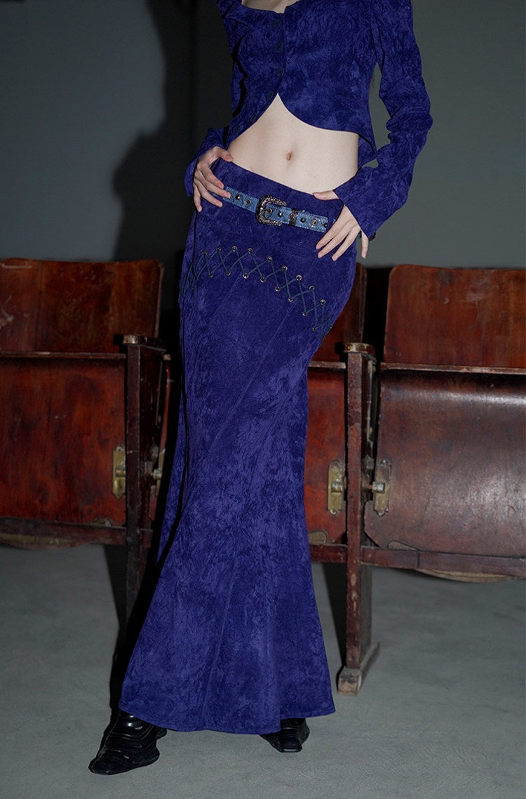 badtaste_Western_Tie_Waist_Heavy_Textured_Fabric_Design_Women's_Mermaid_Skirts_685446329814_MISSTT