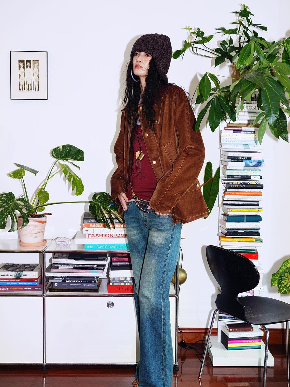 badtaste Western Vintage Machine Embroidered Slim Low Waist Women's Cotton Flare Jeans