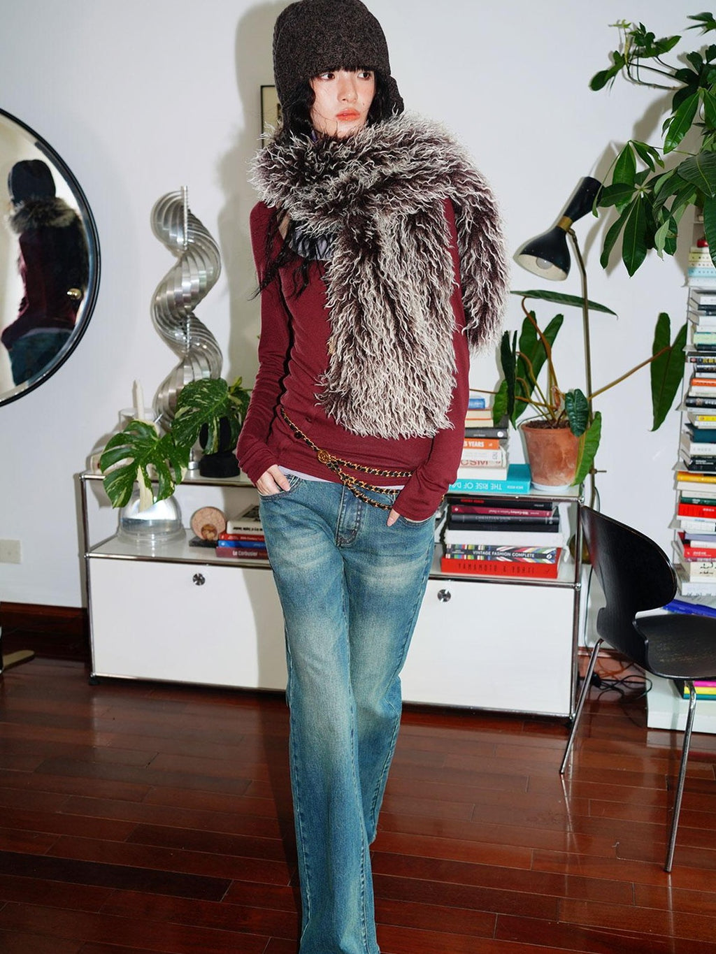 badtaste Western Vintage Machine Embroidered Slim Low Waist Women's Cotton Flare Jeans