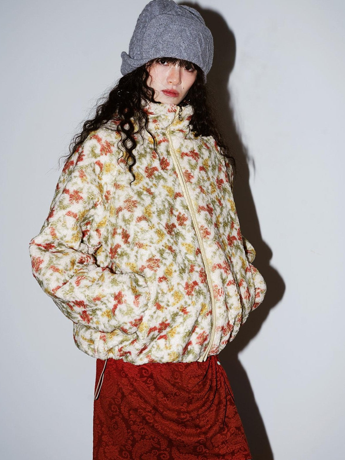 badtaste Western Vintage Paisley Faux Two Piece Sweatshirt Women's Matching Skirt Sets