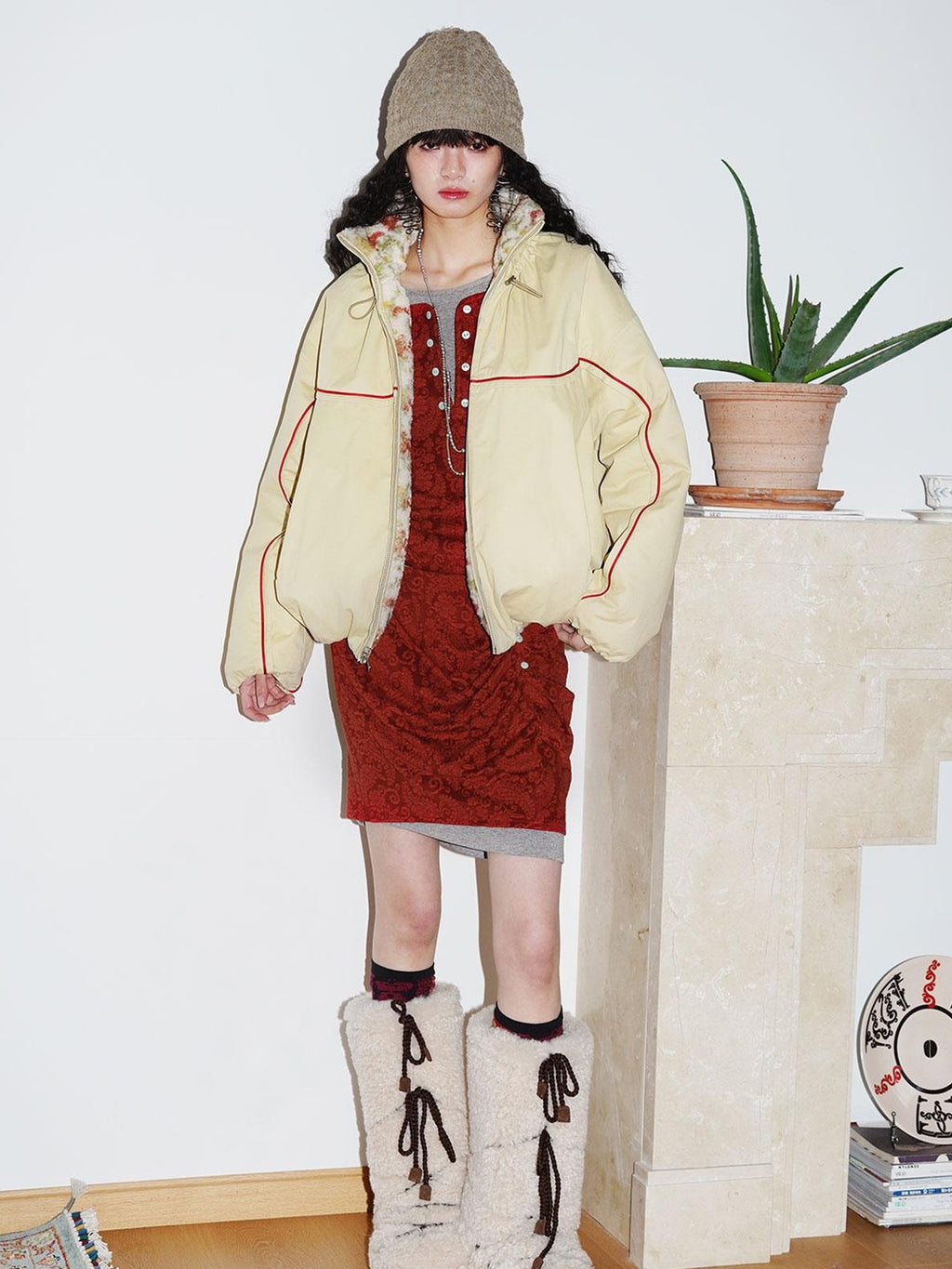 badtaste Western Vintage Paisley Faux Two Piece Sweatshirt Women's Matching Skirt Sets