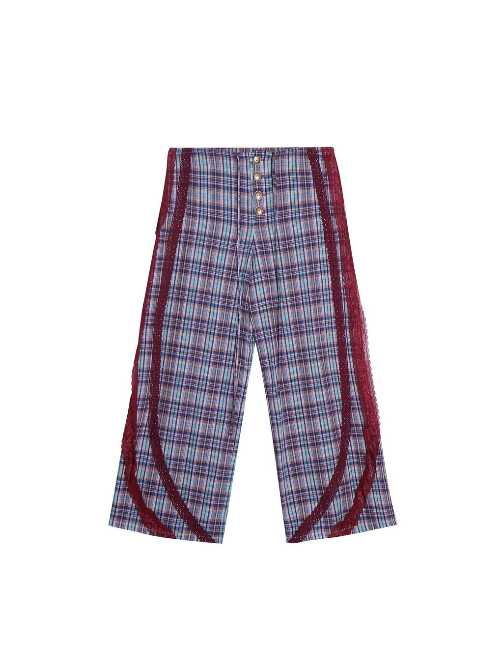 badtaste_Western_Vintage_Plaid_Patchwork_Lace_Relaxed_Women's_Wide-leg_Pants_936989833447_MISSTT