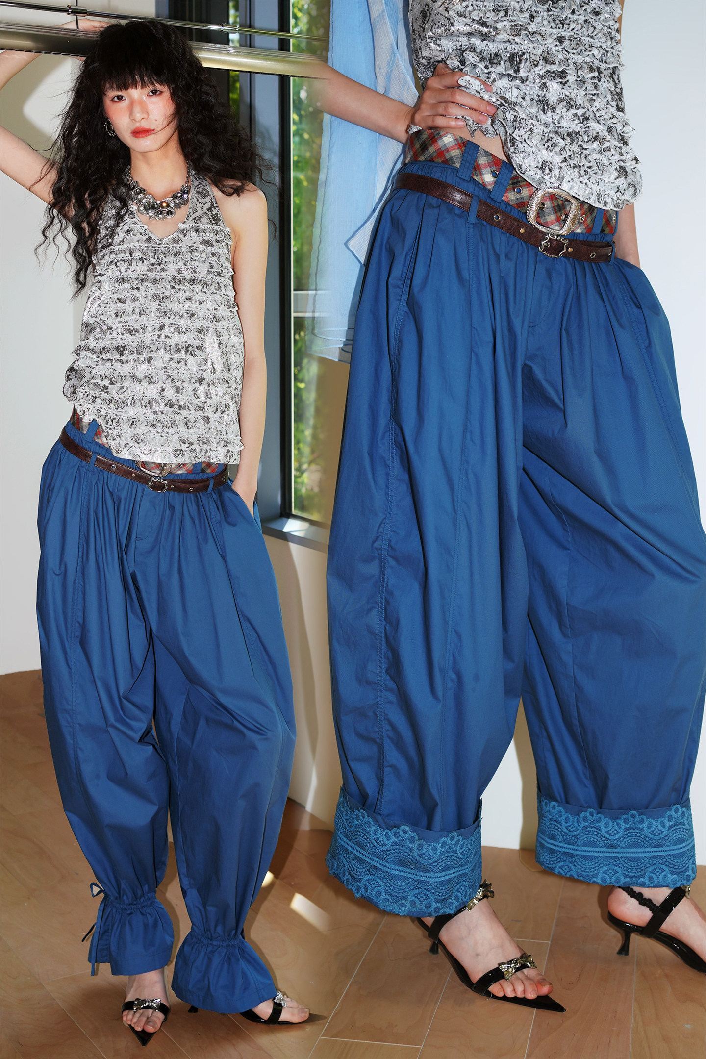 badtaste_Western_Vintage_Solid_Balloon_Silhouette_Cinched_Cuff_Women's_Wide-leg_Pants_1044429763405_MISSTT