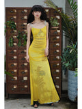 badtaste_Yellow_Printed_Mesh_Ruched_Mermaid_Women's_Mesh_Bodycon_Maxi_Dresses_794672916420_MISSTT