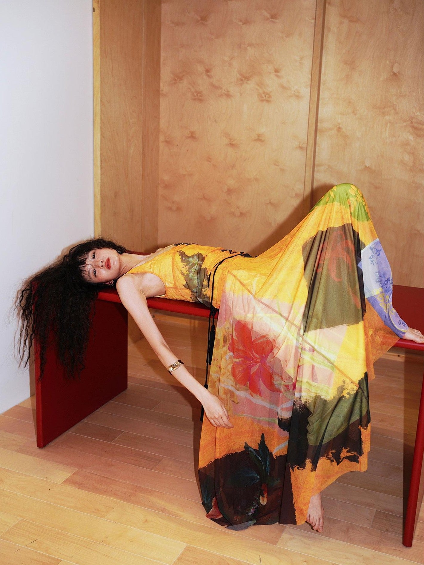 badtaste Yellow Western Printed Sleeveless Full Swing Women's Slip Maxi Dresses