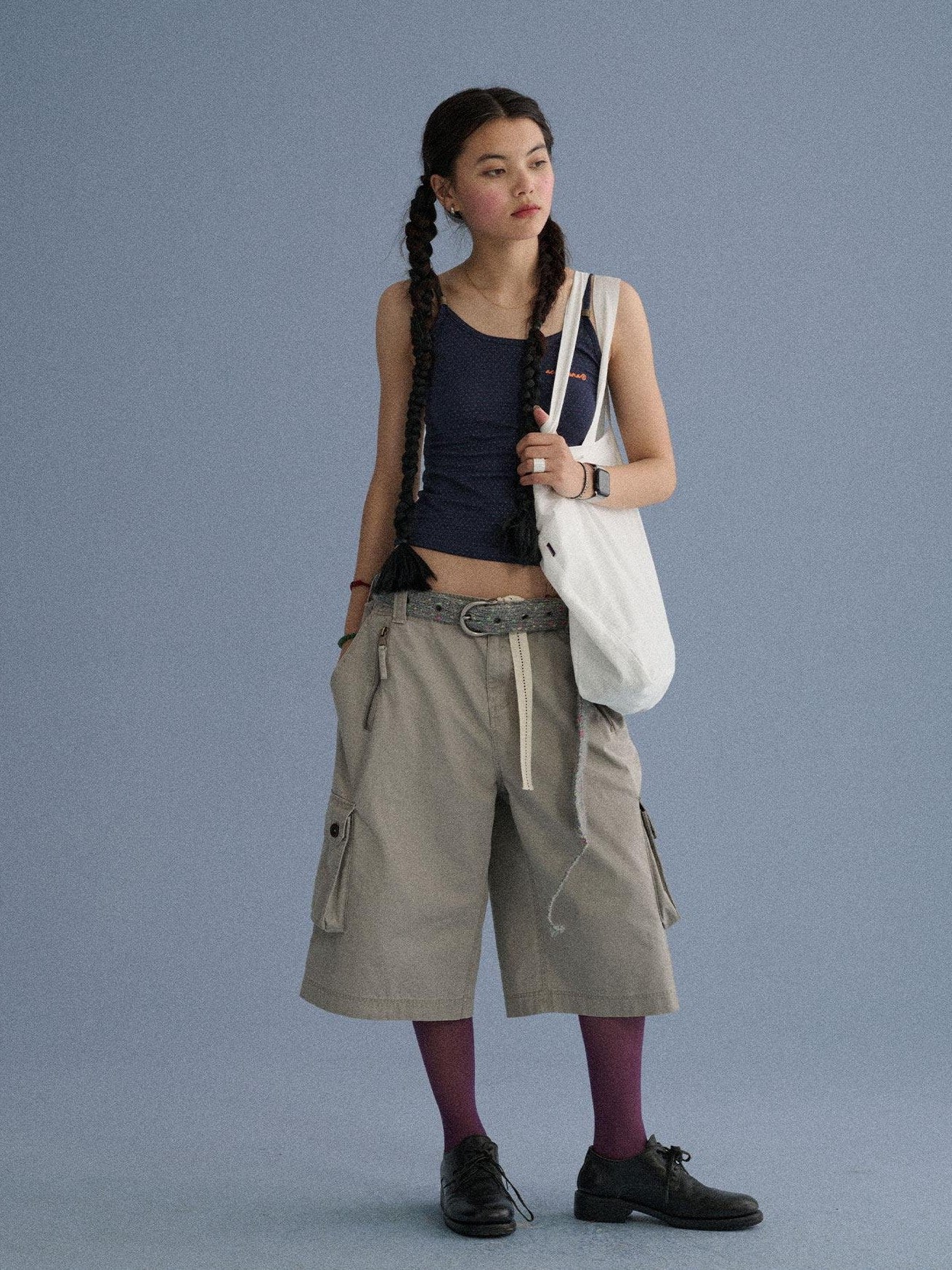 Achihara Green Slim Cropped Round Neck No Padding Women'S Cotton Blend Camisoles