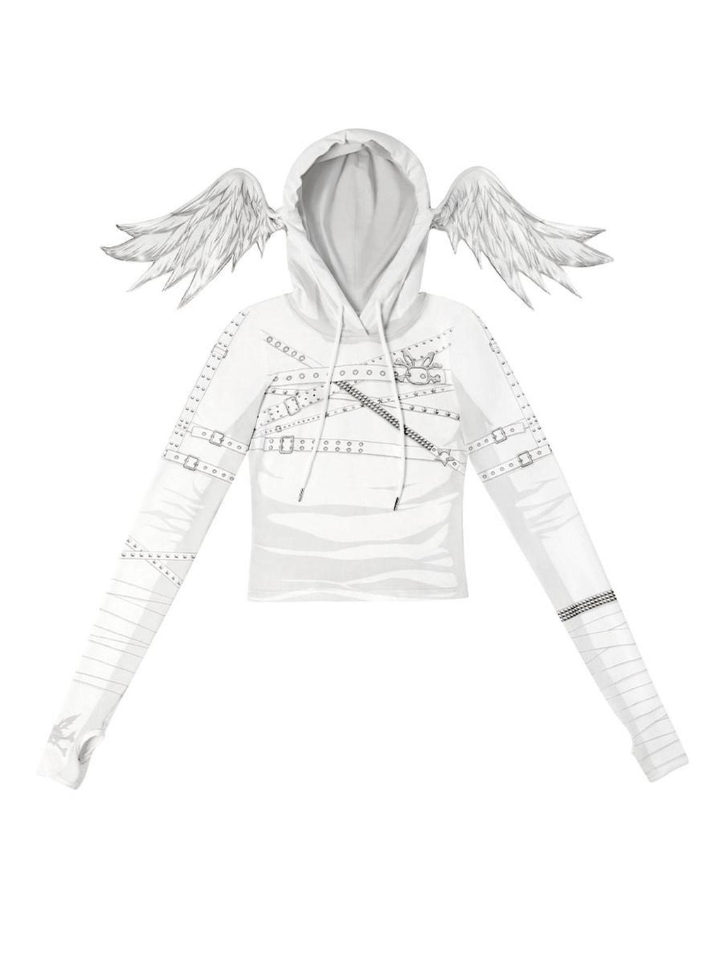 CFIERCE Soft Stretch Cotton Slim Fit Long Sleeve Unisex White Breathable Tee