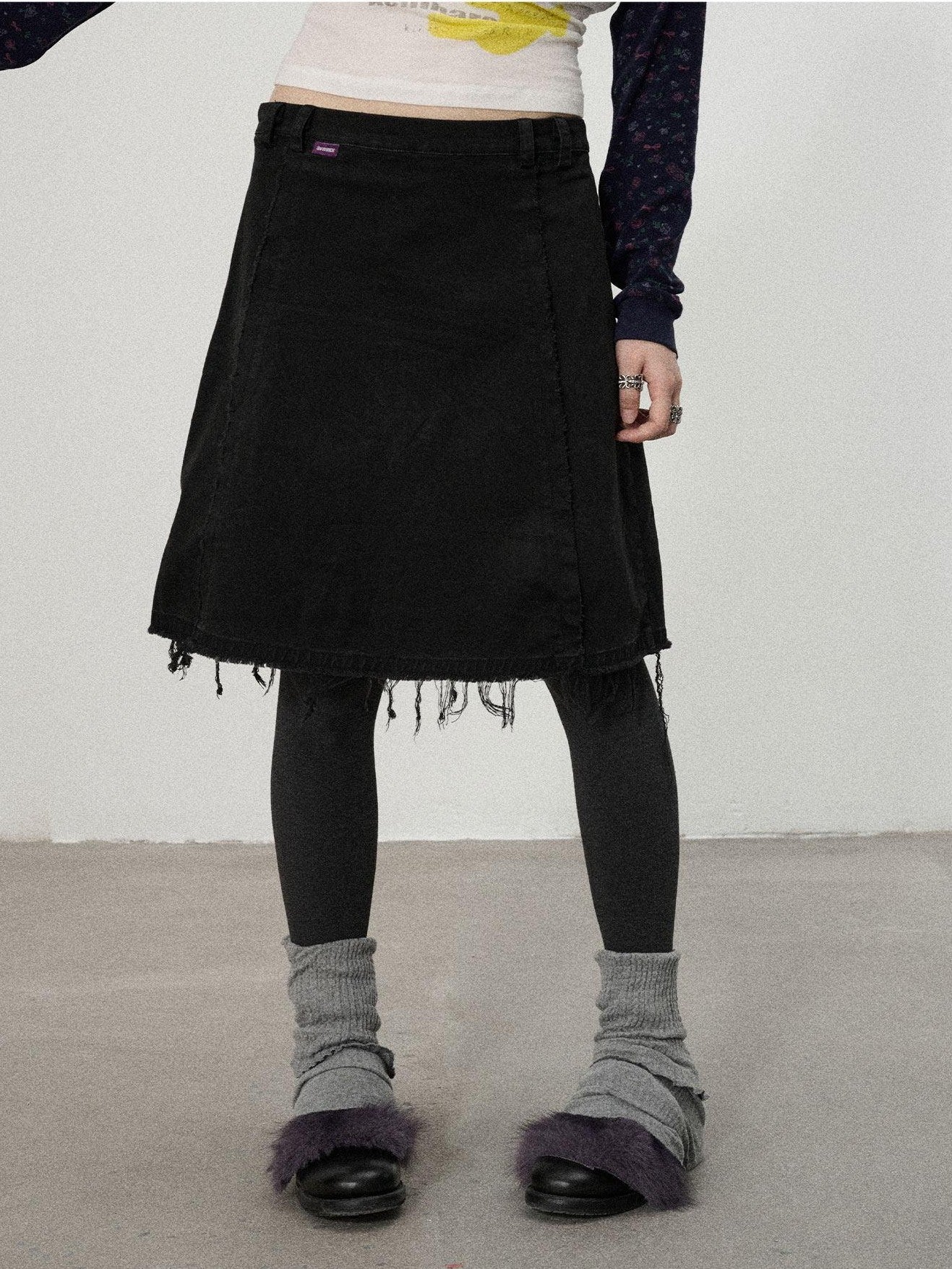 Achihara Coffee Brown Pleated A Line Low Waist Women'S Cotton Blend Midi Skirts
