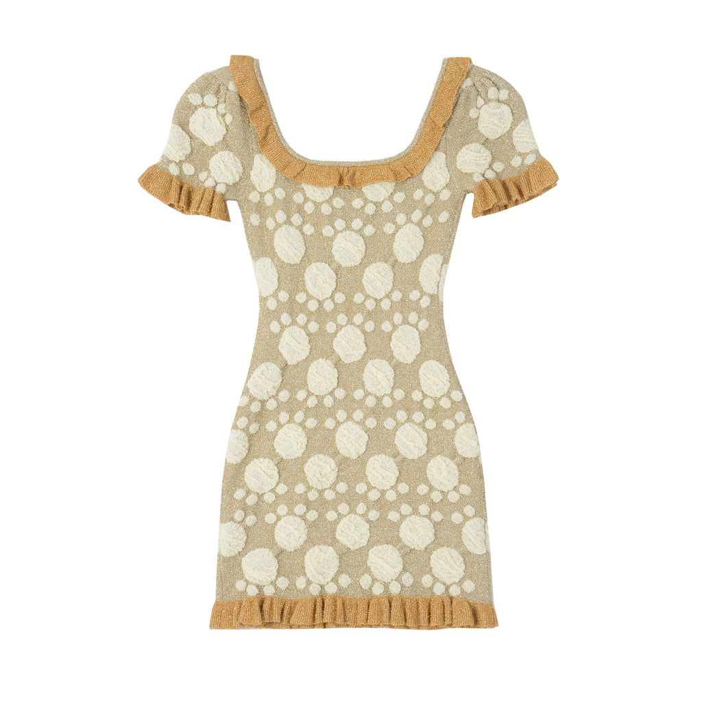 cidhiidhi_Gold_Jacquard_U_Neck_Cinched_Waist_Bubble_Sleeve_Women's_Bodycon_Mini_Dresses_1025378465874_MISSTT