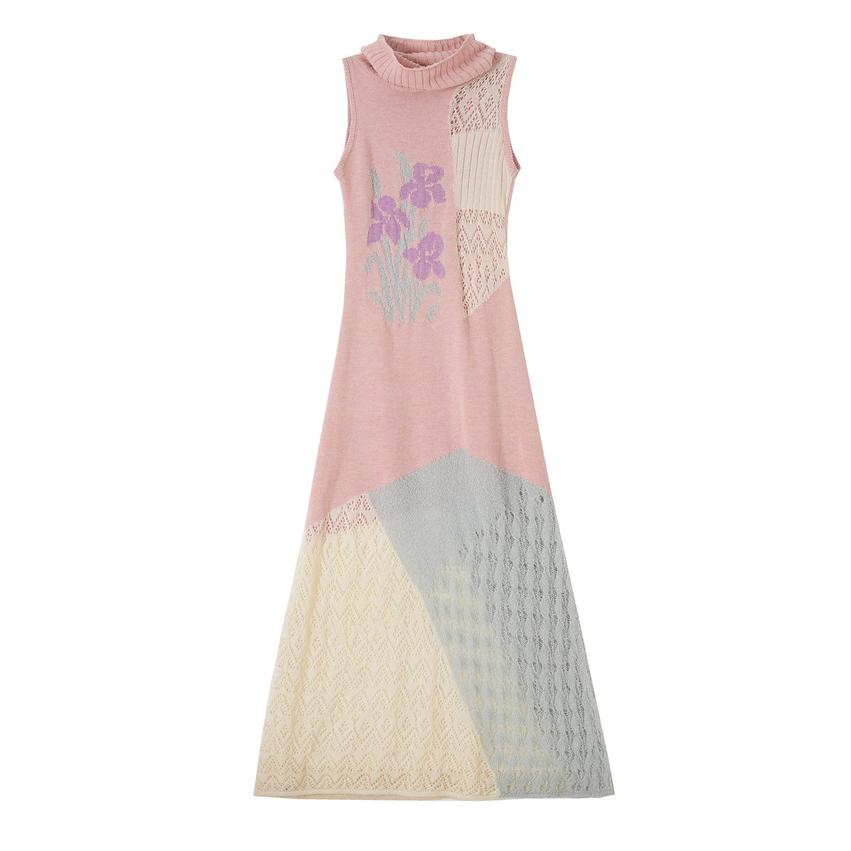 cidhiidhi_Pink_Colorblock_Floral_Cowl_Neck_Openwork_Women's_Bodycon_Maxi_Dresses_943988276406_MISSTT