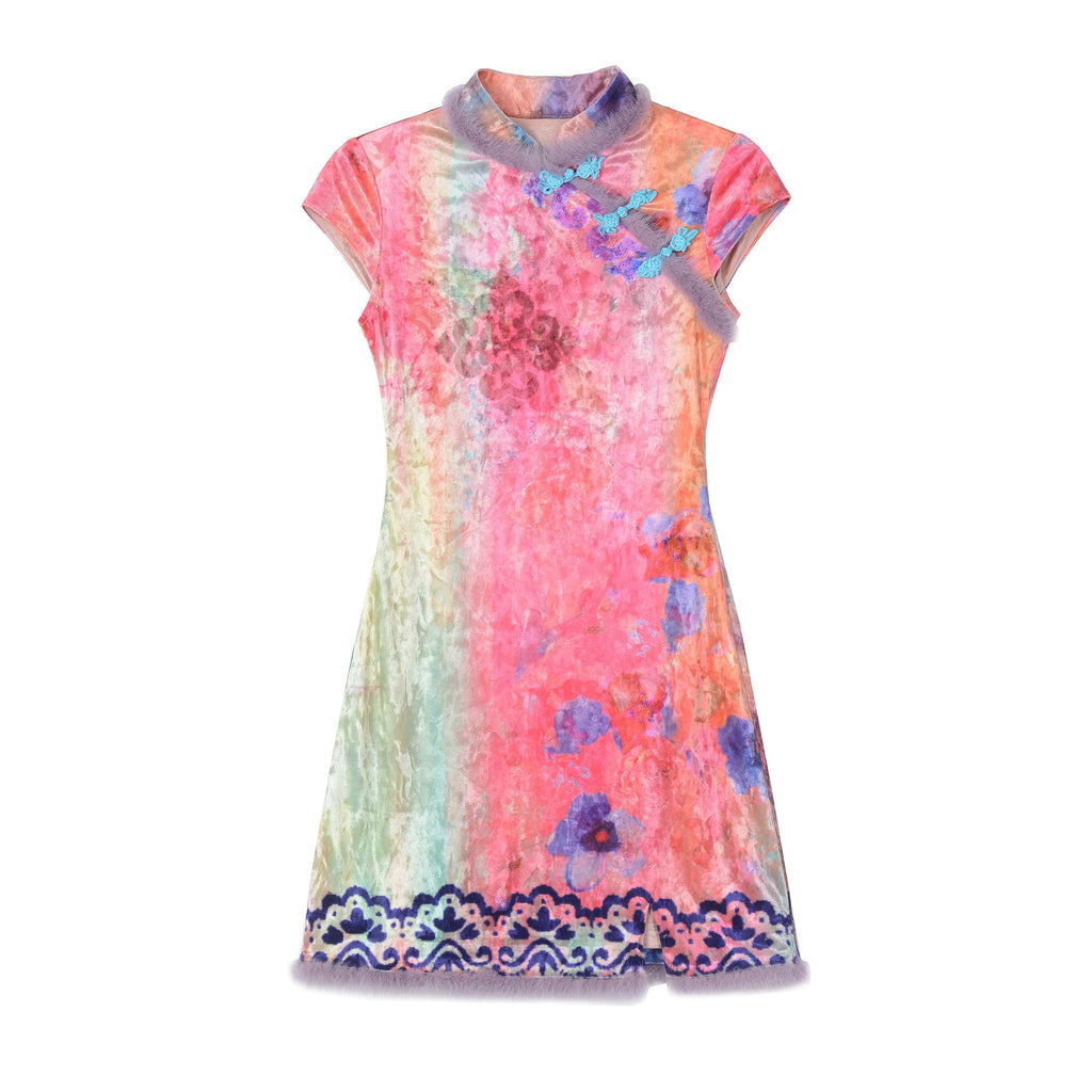 cidhiidhi_Printed_Cinched_Waist_Modern_Chinese_Women's_Velvet_Cheongsam_Dresses_1026173204783_MISSTT