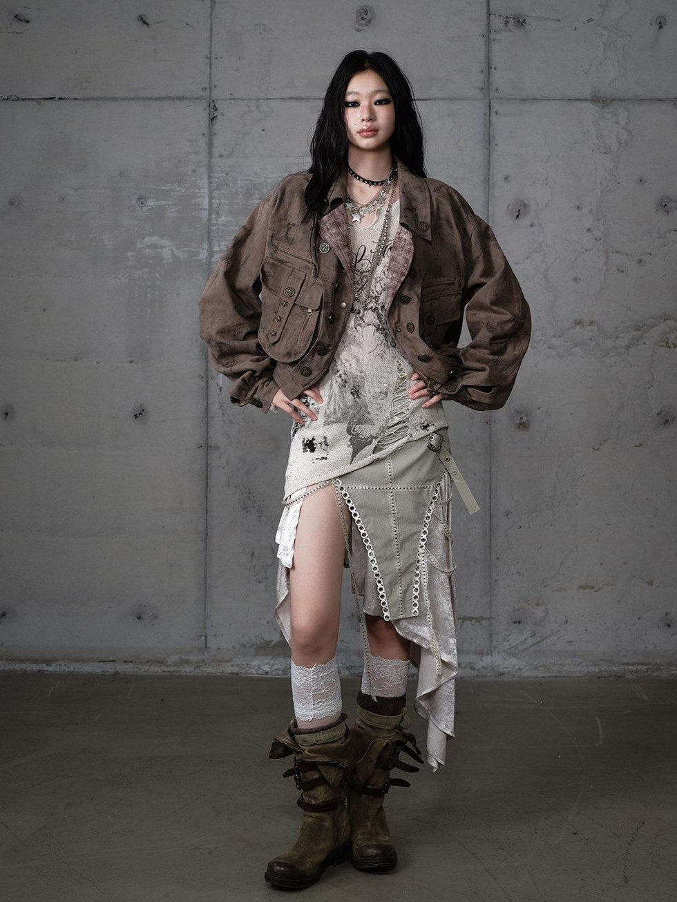 NO ROMANCE Vintage Oversized Plaid Lapel Button Front Long Sleeve Women Casual Jackets