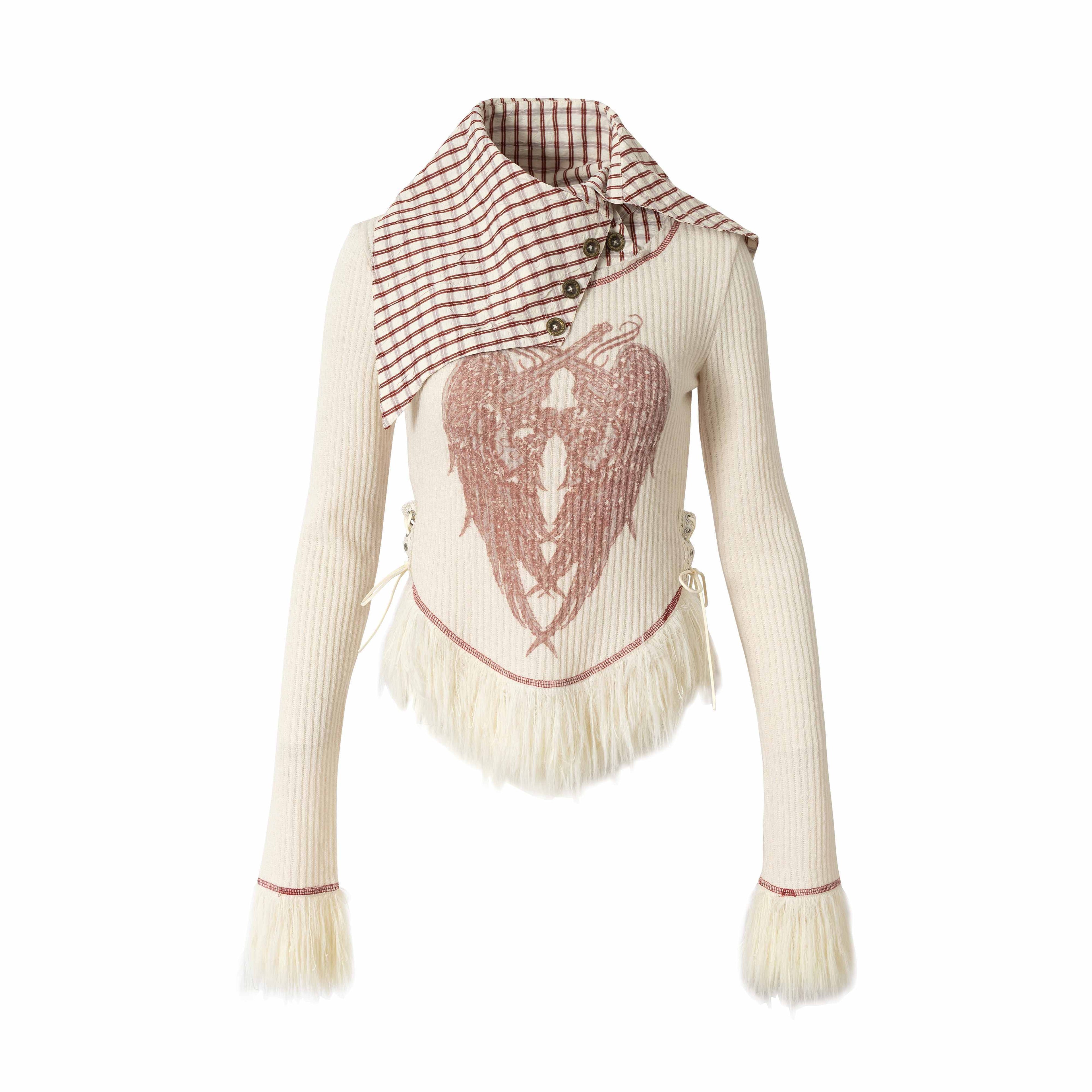 NO_ROMANCE_Vintage_Slim_Fit_Printed_Polo_Collar_Women_Casual_Red_White_Long_Sleeve_T-Shirts_MISSTT
