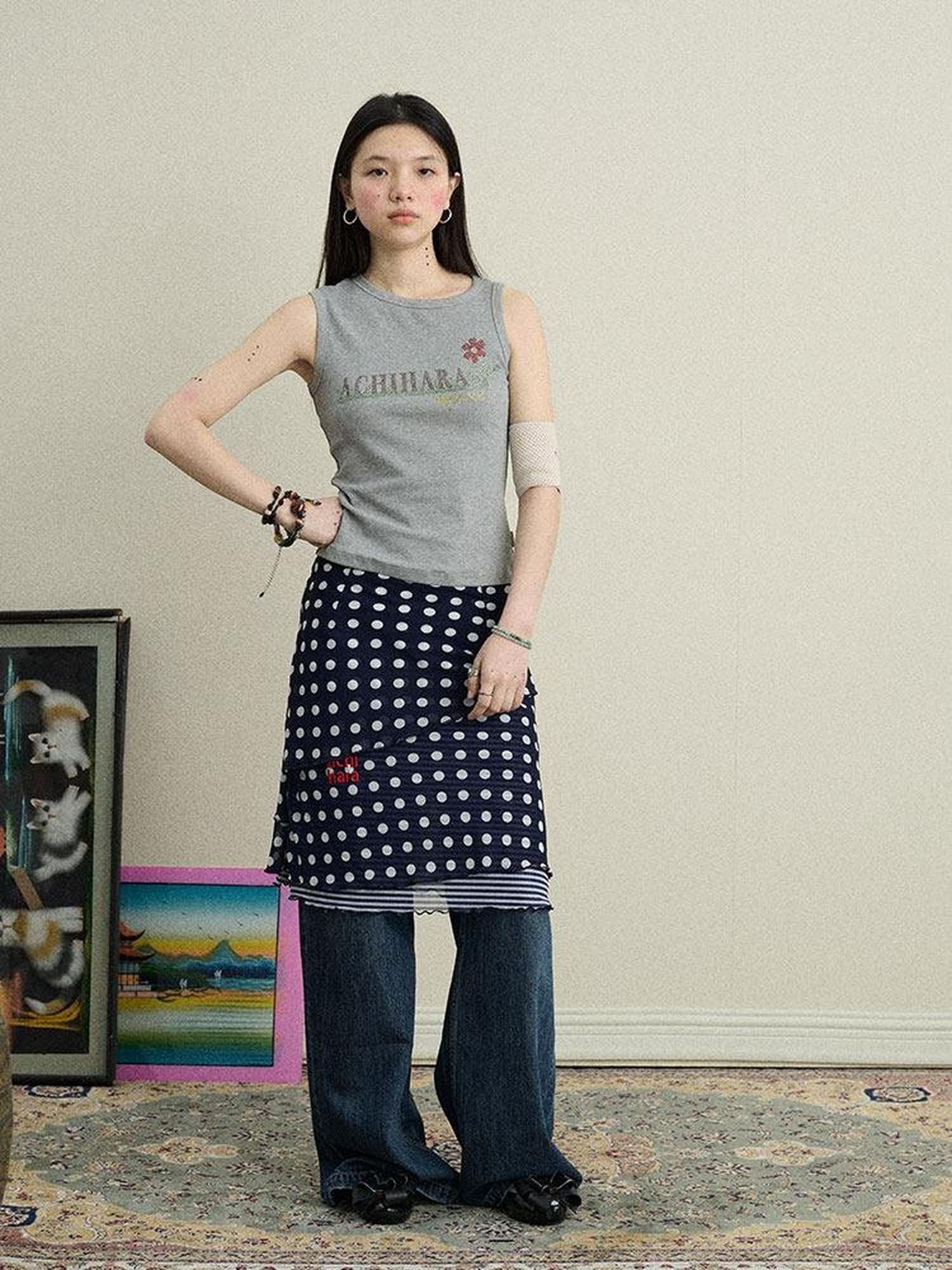 Achihara Hotfix Rhinestone Letter Print Women'S Cotton Stretch Tank Tops