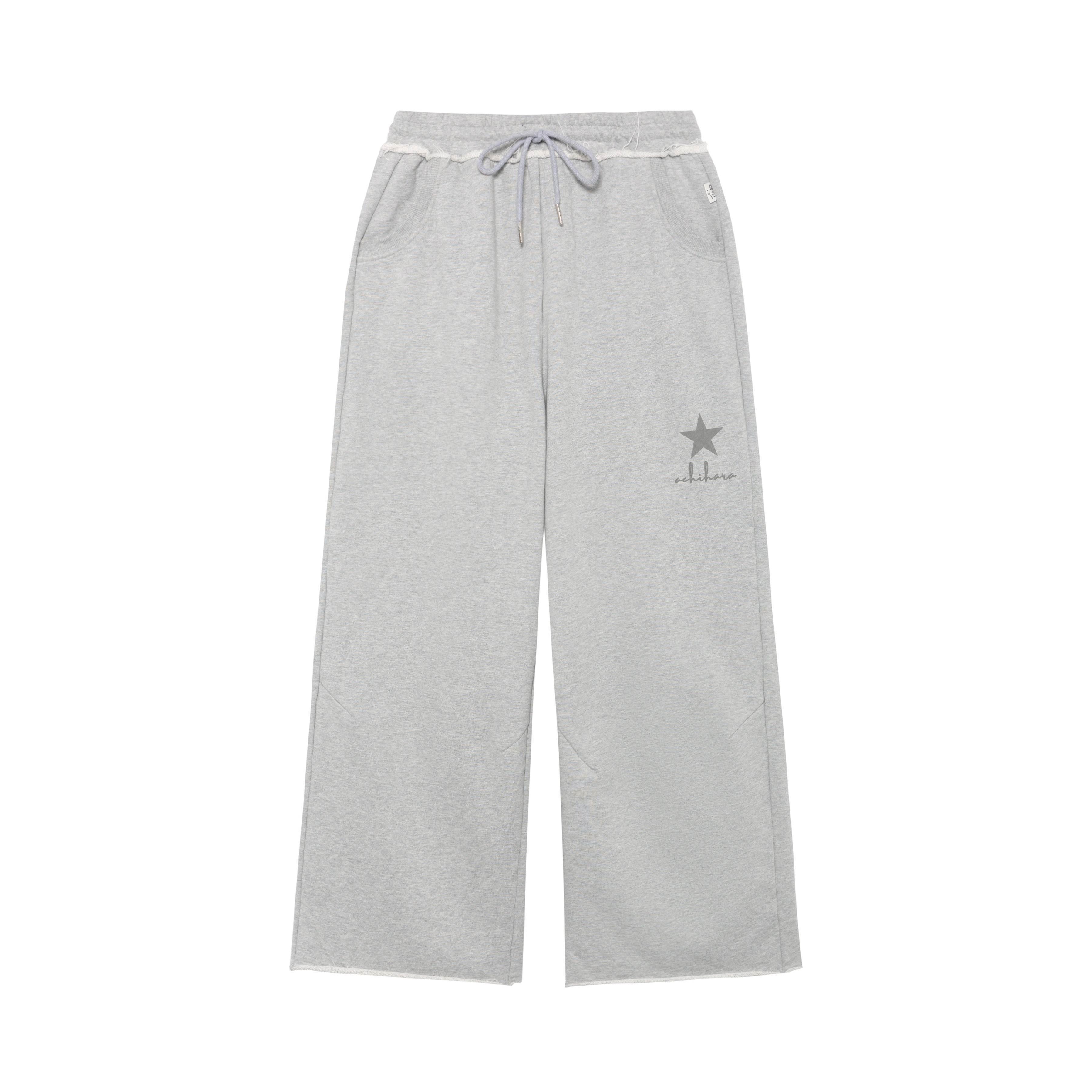 Achihara_Star_Print_Relaxed_Wide_Leg_Natural_Waist_Women'S_Cotton_Sweatpants_MISSTT
