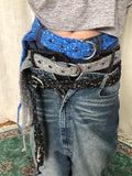 Achihara Multicolor Chunky Knit Sport Style Women'S Adjustable Thick Stitch Belts