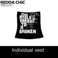 ReddaChic_Built_In_Padding_Slim_Curve_Cropped_Vest_For_Women_Letter_Print_Black_Blouses_MISSTT