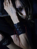 The space between Us Visual Subculture Dark Gothic Rock Bat Tassel Women's Black Bracelets