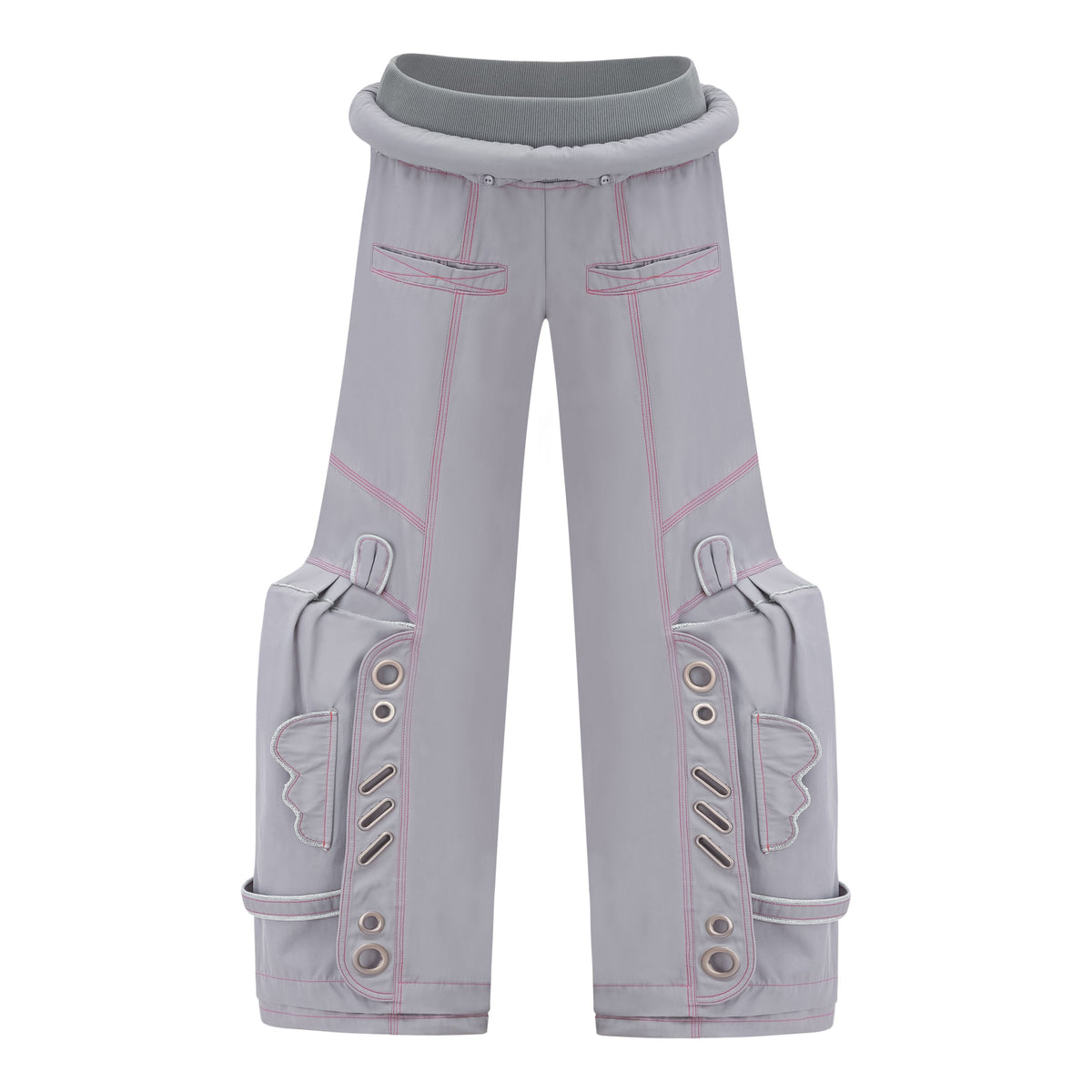eyeellike_Detachable_3d_Ring_Ear_Eyelet_Structured_Women's_Cargo_Pants_1059388666566_MISSTT