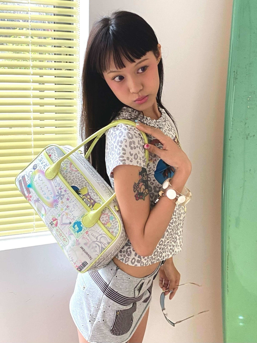 eyeellike_Leopard_Bubble_Print_Pvc_Large_Capacity_Bowling_Women's_Handbags_961653935356_MISSTT