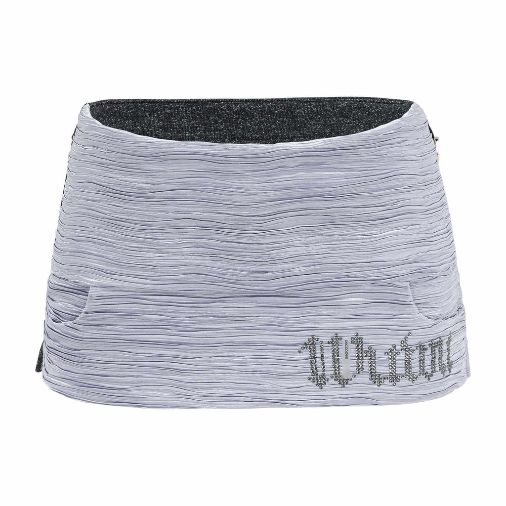 eyeellike_Metallic_Silver_Ruched_Rhinestone_Embellished_Spliced_Low_Rise_Slim_Fit_Women's_Silk_Skorts_1060289724592_MISSTT