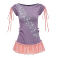 eyeellike_Sparkle_Pixel_Print_Drawstring_Colorblock_Mesh_Lace_Slim_Fit_Women's_Short_Sleeve_T-shirts_1060268856231_MISSTT