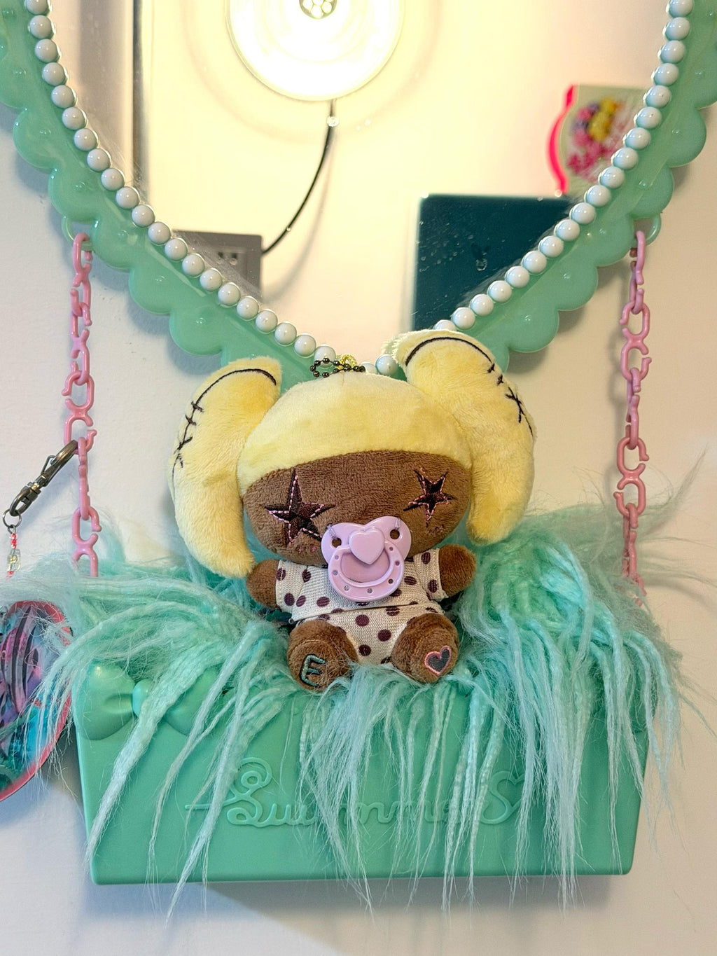 eyeellike Wings Pacifier Plush Devil Baby Doll Women's Pendants